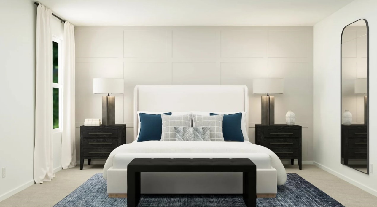 2403 Cherry Ruby Drive Rosharon, TX 77583 - Photo 16 of 30 a bedroom with a bed and a mirror