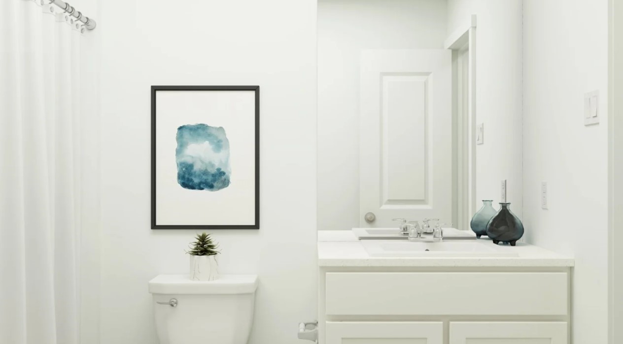 2403 Cherry Ruby Drive Rosharon, TX 77583 - Photo 19 of 30 a bathroom with a sink and a mirror