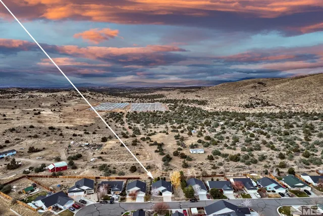an aerial view of multiple house