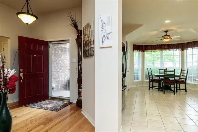 a view of dining room with furniture