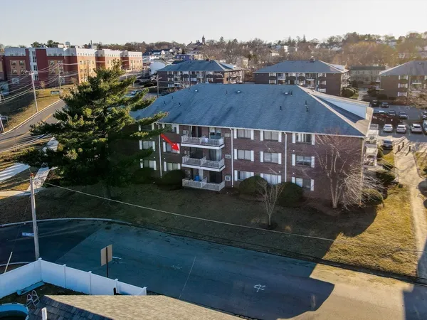 a view of a street with houses