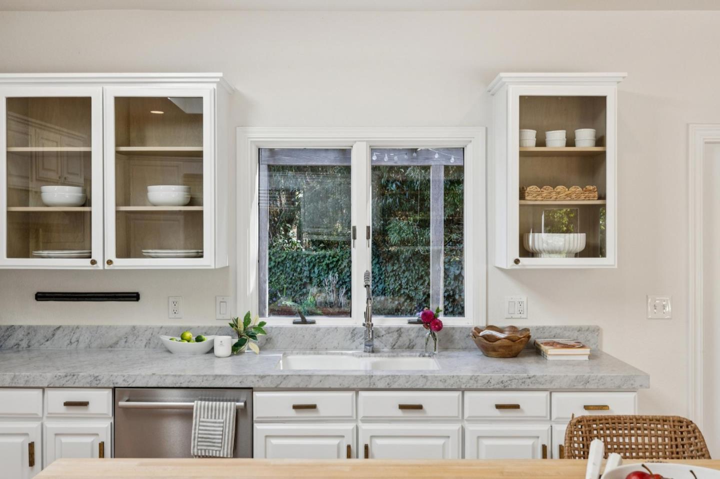 5700 Carmel Valley Road Carmel, CA 93923 - Photo 15 of 66 a kitchen with a granite countertop sink and window