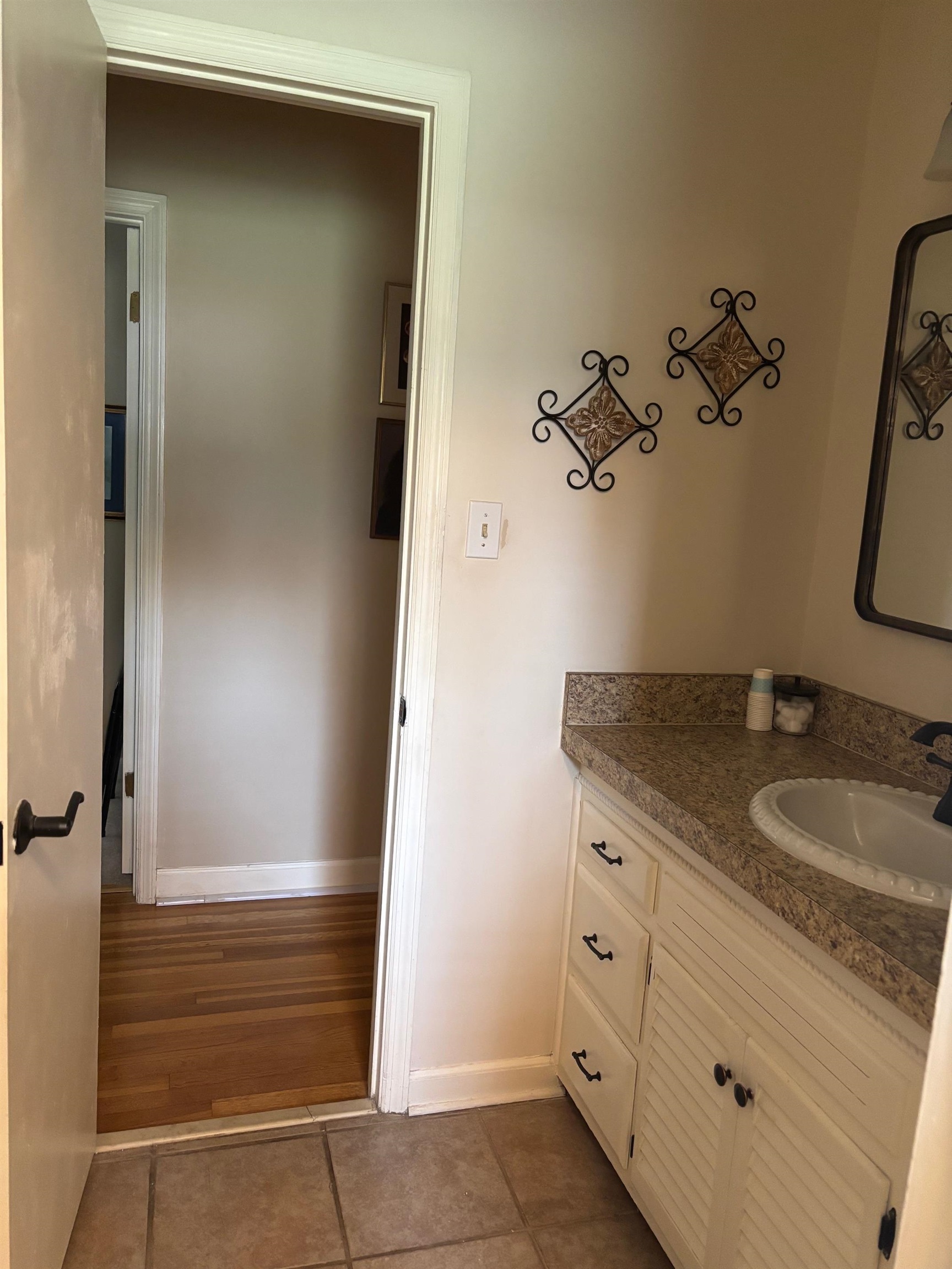 2076 Riverdale Road Germantown, TN 38138 - Photo 11 of 21 Bathroom with vanity and dark wood-style flooring