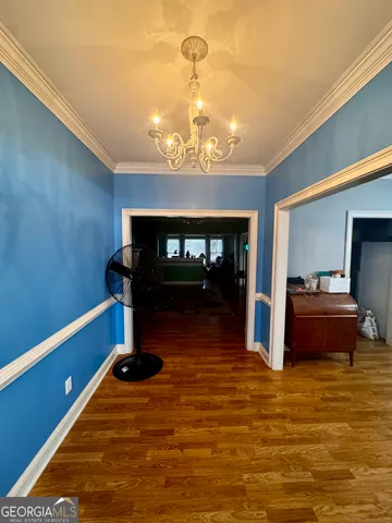 a room with furniture and a fireplace