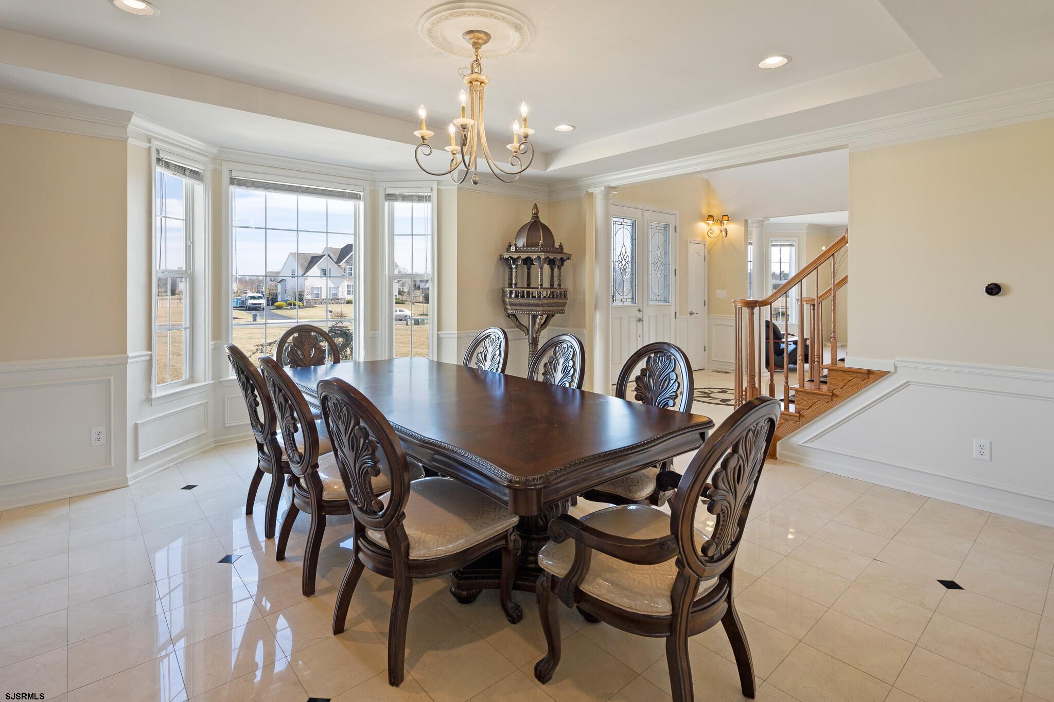 175 Greenview Court Clarksboro, NJ 08020 - Photo 6 of 25 a view of a dining room with furniture wooden floor and chandelier