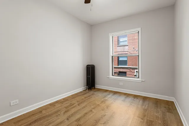 an empty room with a window