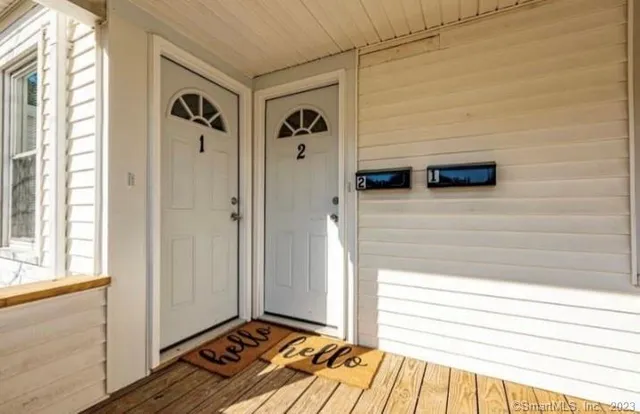 a view of front door