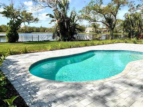 a view of a backyard with a garden