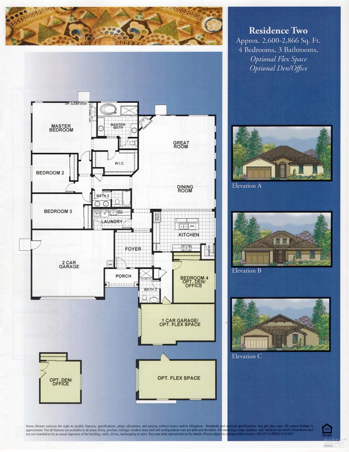 331 Frisbie Circle Vacaville, CA 95688 - Photo 97 of 99 Amazing and Rare Single story floor plan with 4th bedroom and Flex Space making this nearly 2900sf! Perfect for an in law set up as they would have their own bedroom, family room (Flex space at the front of the home) and private bathroom and would also have full access to kitchen, entry and laundry room too! One of the best single story floor plans ever!