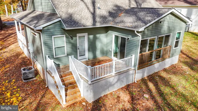 a view of a house with a porch
