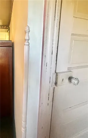 a view of a wooden door