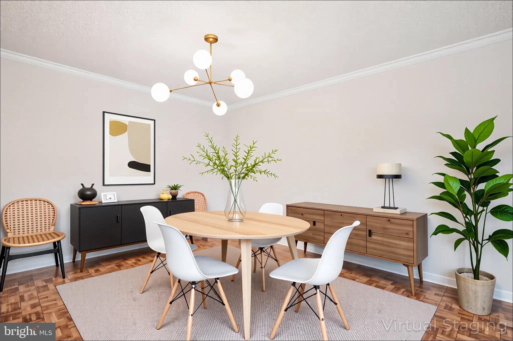 1077 30th Street Northwest, Unit 612 Washington, DC 20007 - Photo 5 of 44 a view of a dining room with furniture and wooden floor