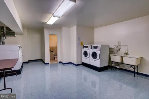 a view of a room with racks