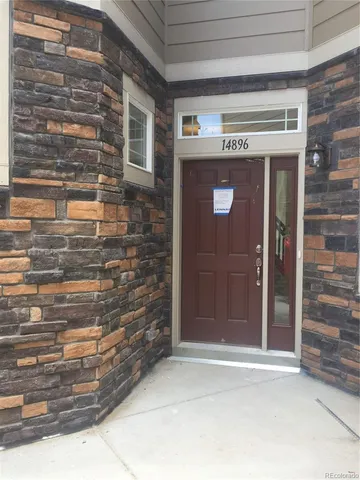 a view of front door of house