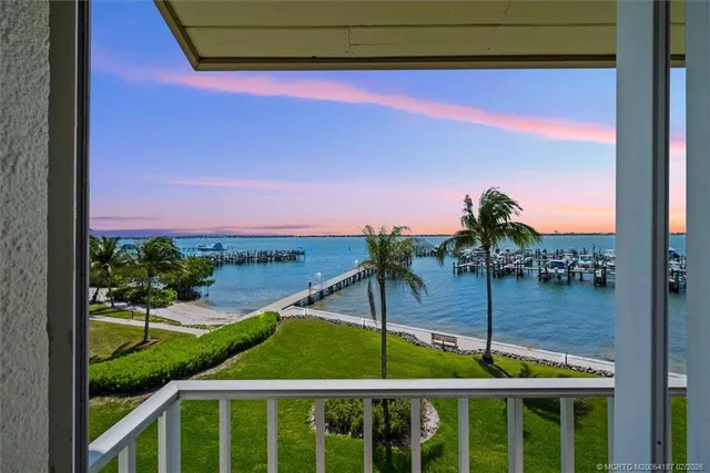 a view of a balcony with an outdoor space