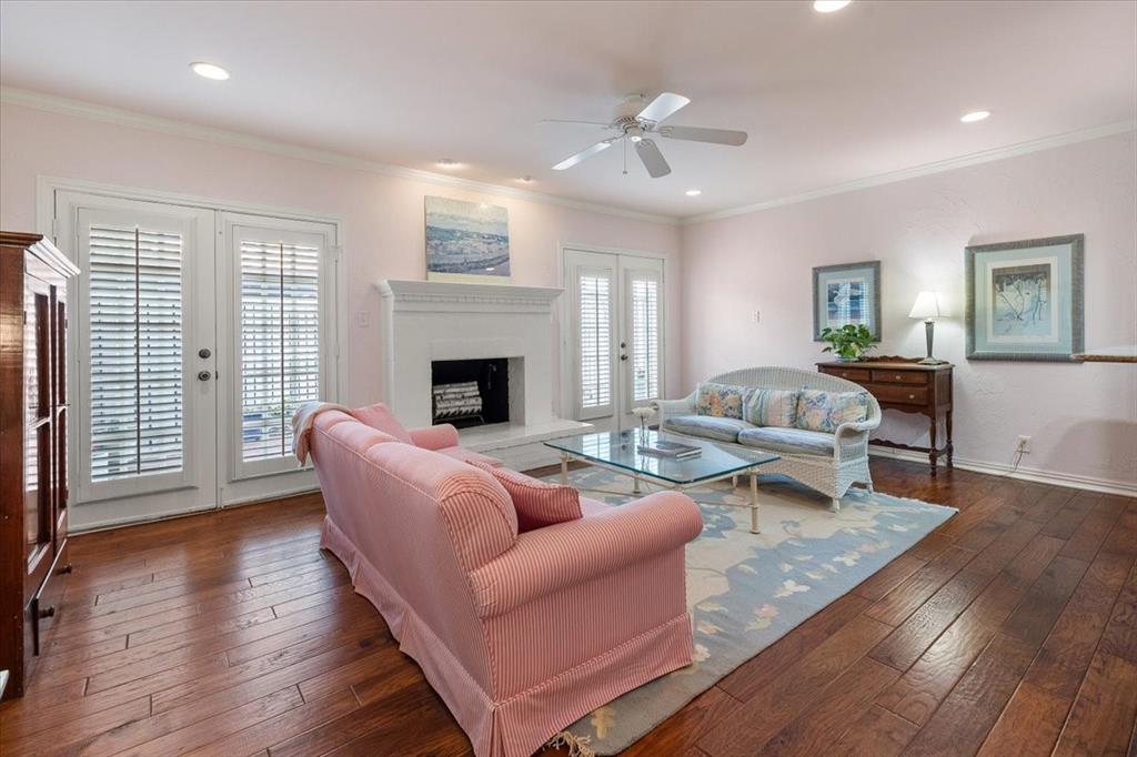 1109 Roaring Springs Road, Unit 1109 Fort Worth, TX 76114 - Photo 11 of 35 a living room with furniture and a fireplace