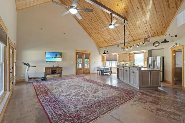 a view of a living room with a couch