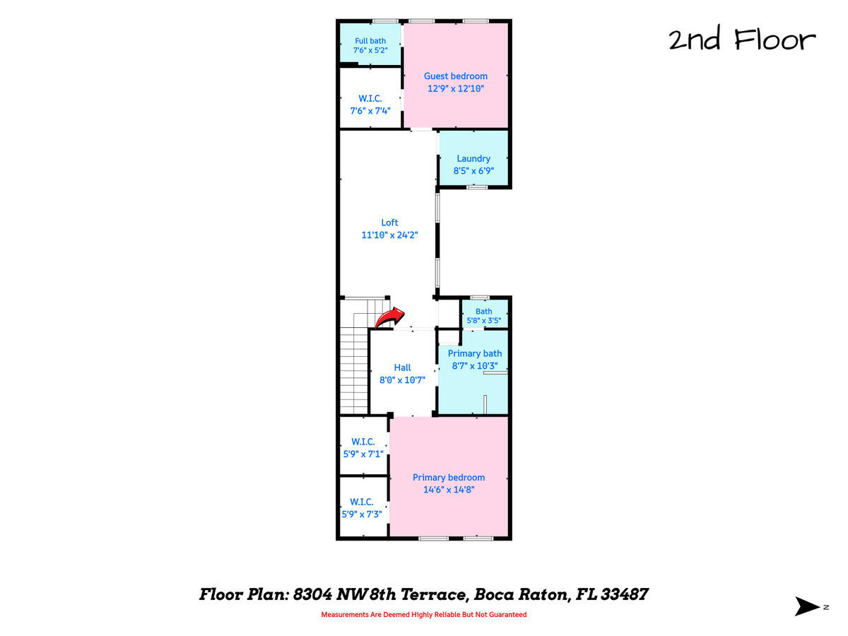 8304 Northwest 8th Terrace Boca Raton, FL 33487 - Photo 75 of 76 17 Floor Plan 2nd Floor