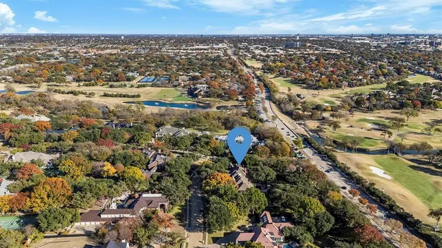 an aerial view of multiple house