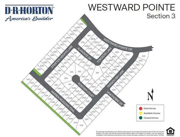 $249,990 | 2205 Westward Pointe Drive, Sealy, TX 77474