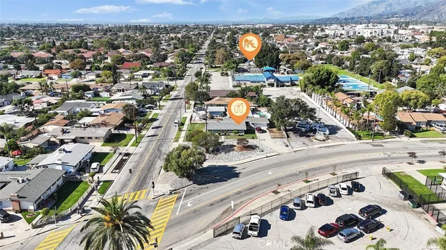 an aerial view of multiple house