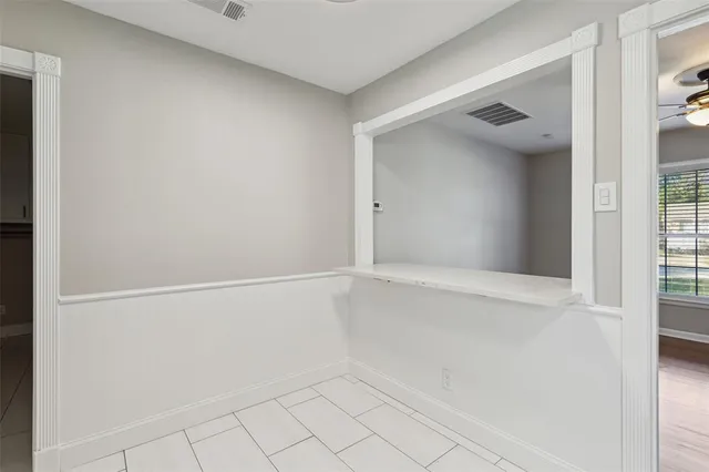 a view of an empty room