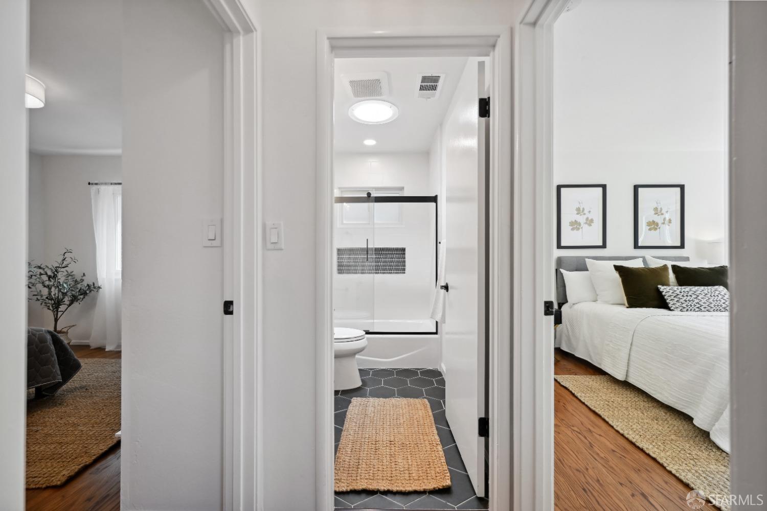 1208 Peach Street Alameda, CA 94501 - Photo 22 of 31 a living room with a bed and furniture