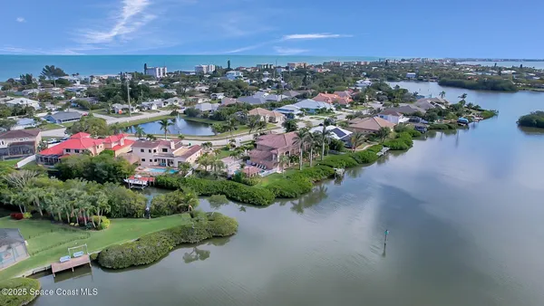 a view of a city and ocean view