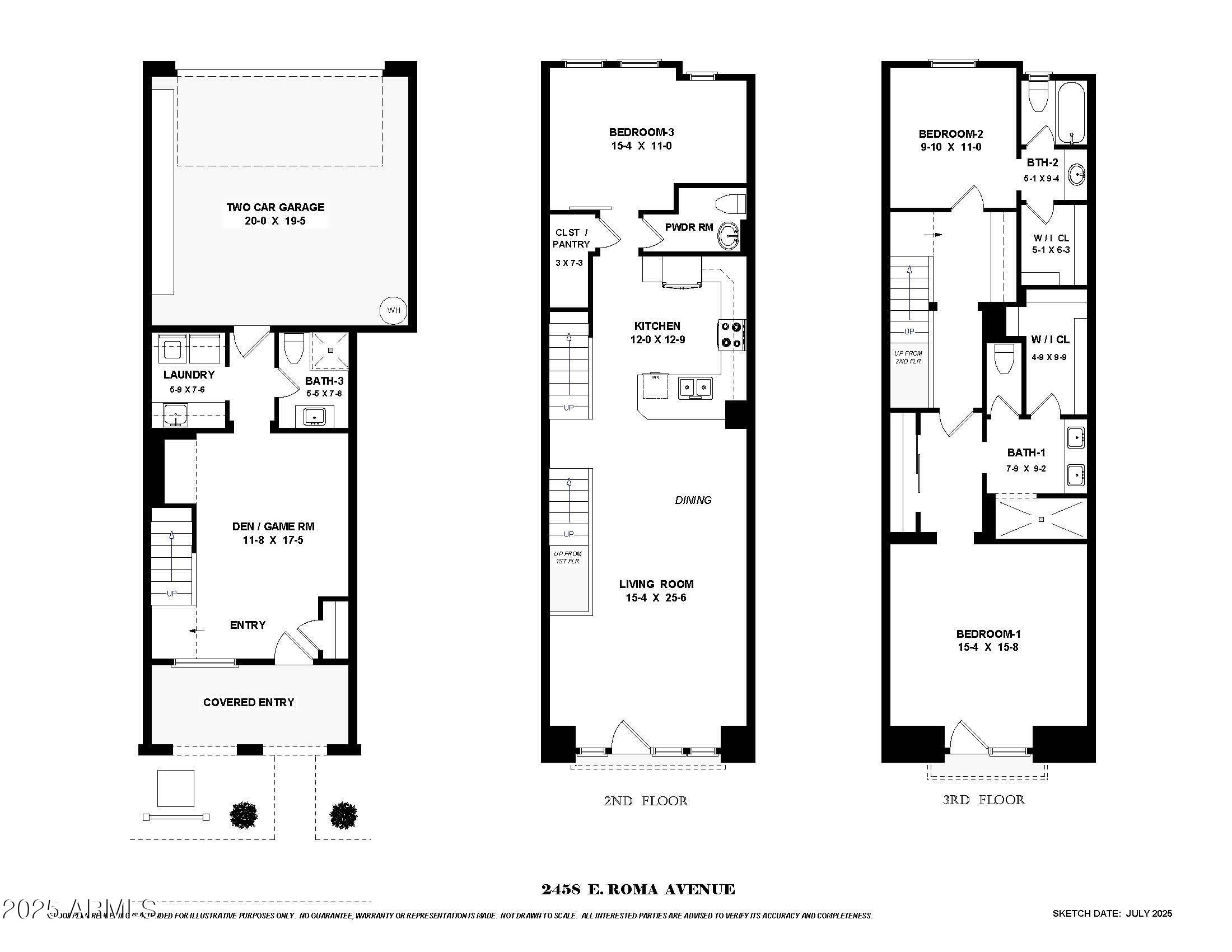 2458 East Roma Avenue Phoenix, AZ 85016 - Photo 26 of 26 Floor Plan - 2458 E. Roma Ave