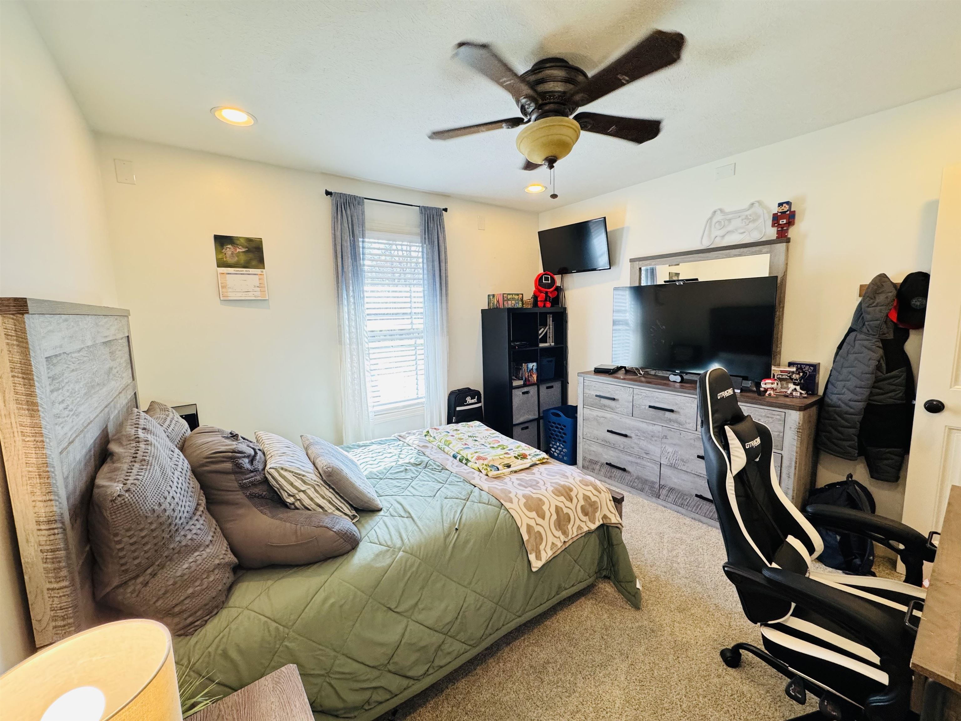 40 Foxtrot Road Adamsville, TN 38310 - Photo 25 of 39 Carpeted bedroom featuring recessed lighting and ceiling fan