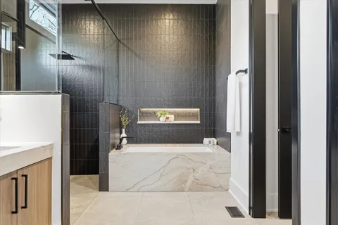 a view of a city with tall buildings