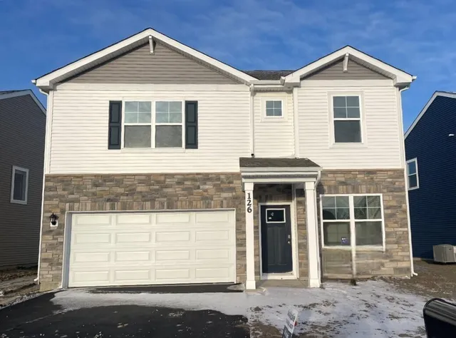 a front view of a house