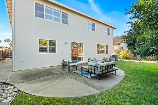 a view of a bench in a garden