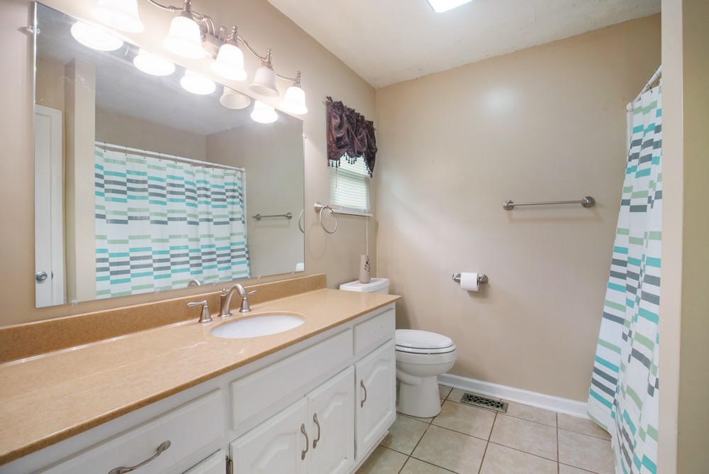 156 Vantrease Lane Gallatin, TN 37066 - Photo 22 of 37 a bathroom with a sink a toilet and a large mirror