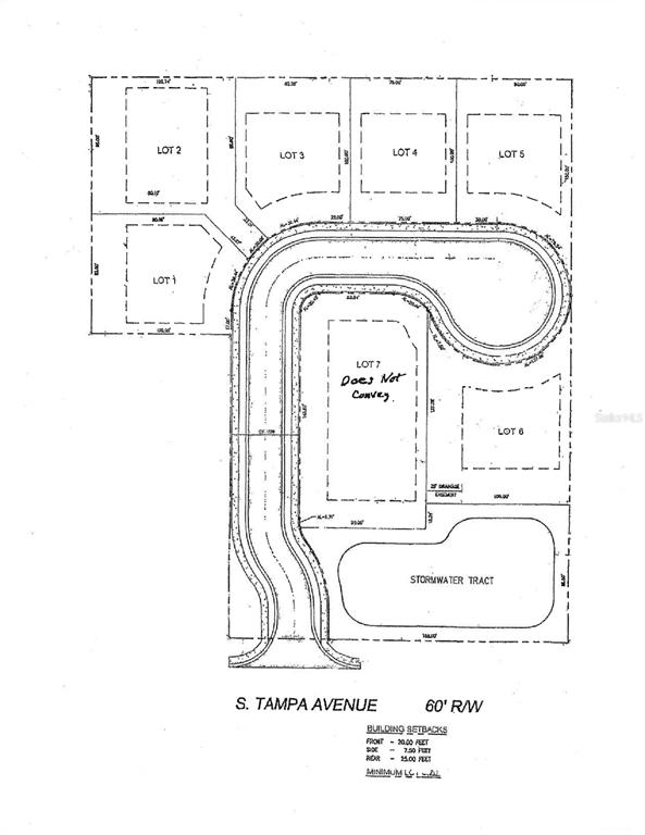 Sample plot plan for 2.5 acre lot.