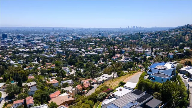 an aerial view of a city