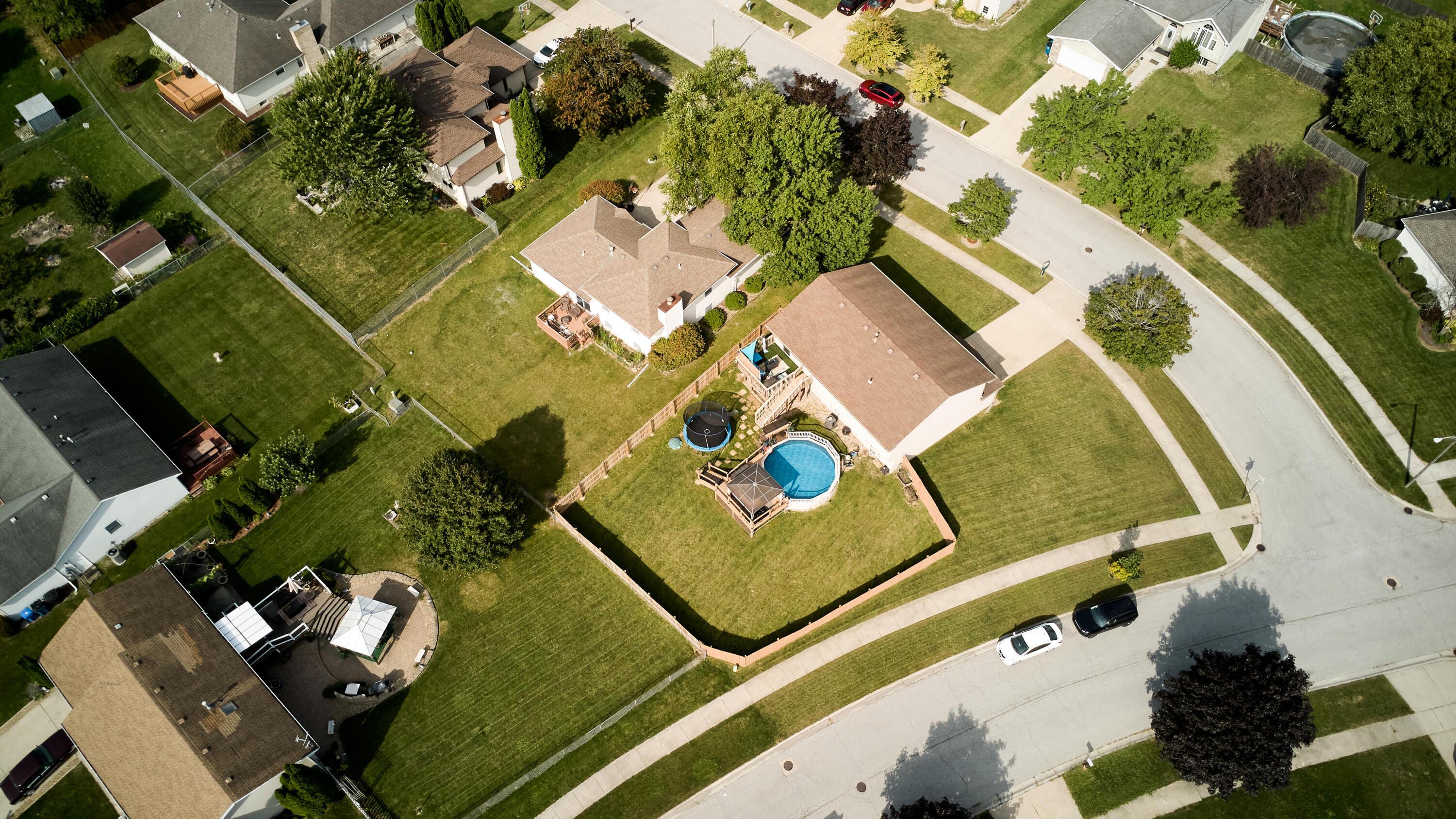 1235 West 99th Avenue Crown Point, IN 46307 - Photo 43 of 54 an aerial view of a house with a garden