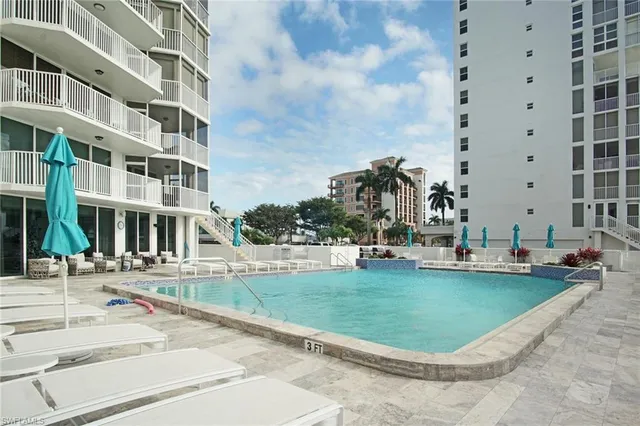 a view of a garden with a flower garden