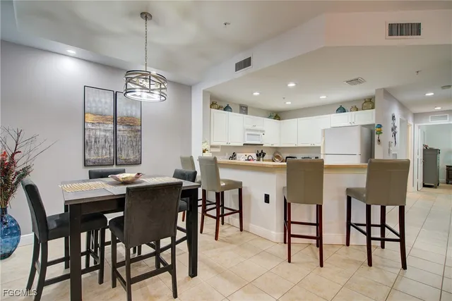 a view of a dining room and livingroom