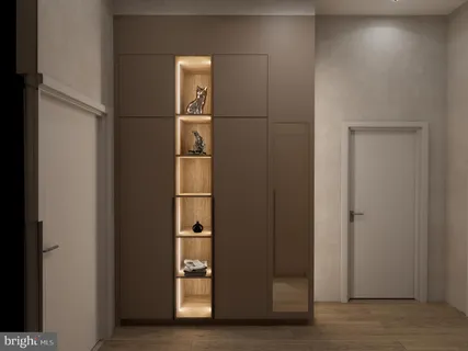 a view of wooden door