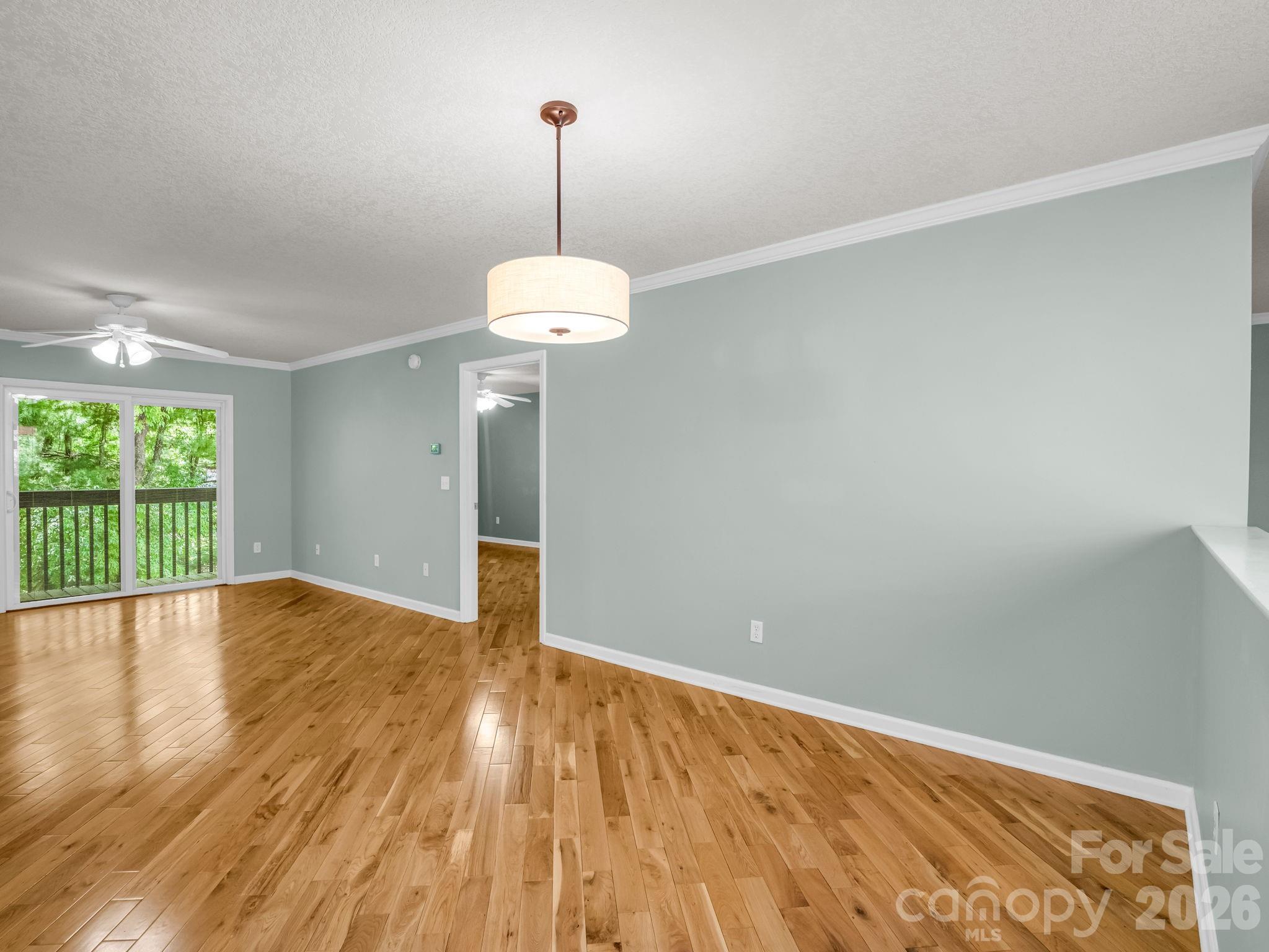 4 Rathfarnham Road, Unit 4F Asheville, NC 28803 - Photo 8 of 33 a view of empty room with wooden floor and fan