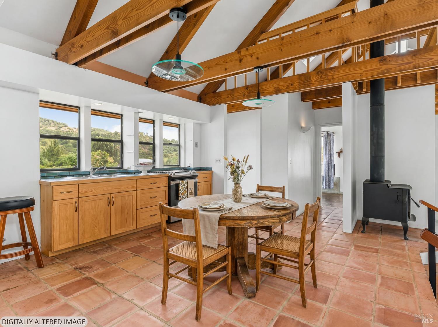 4610 Feliz Creek Road Hopland, CA 95449 - Photo 5 of 49 Warm woods and Spanish tile create a welcoming atmosphere.