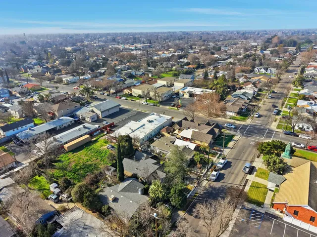 an aerial view of multiple house