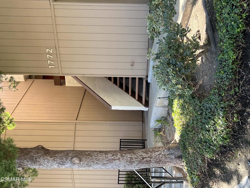 a house view with a backyard