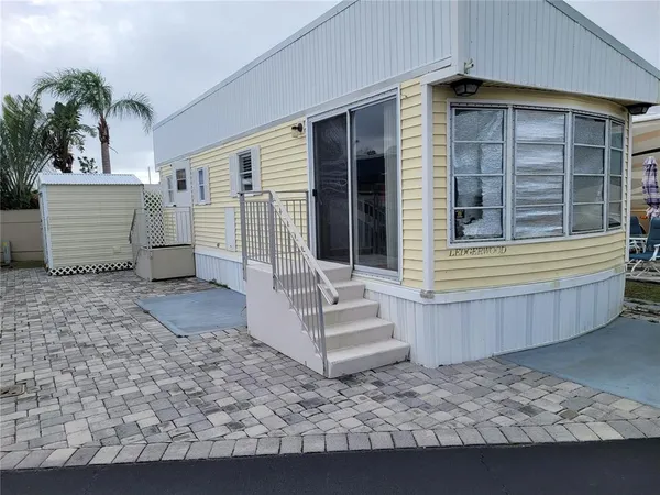 a view of a house with a outdoor space
