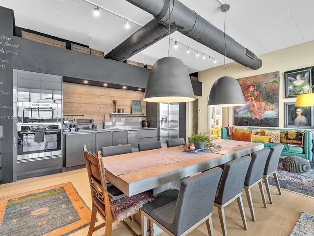 a living room with a couch and a table