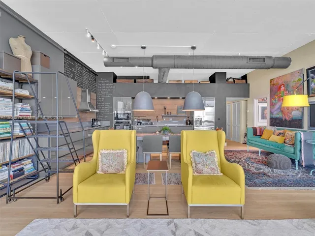 a view of a terrace with sky view