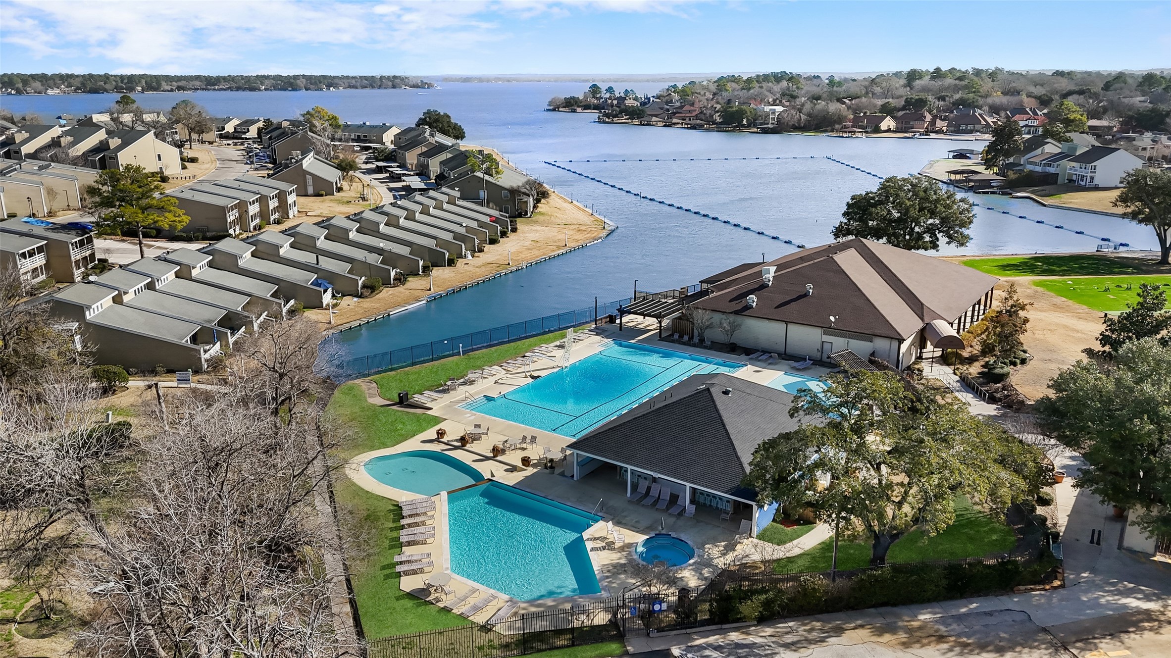 116 April Point Drive North Conroe, TX 77356 - Photo 41 of 44 an aerial view of a house with a garden