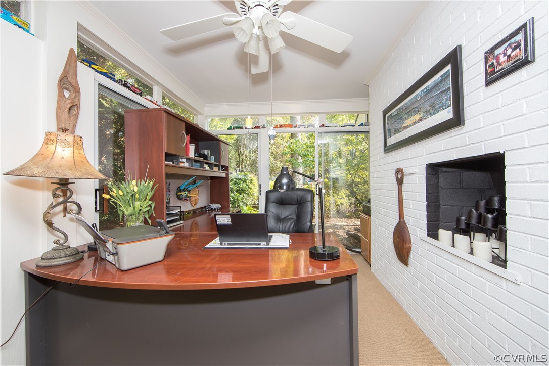8802 Watlington Road Henrico, VA 23229 - Photo 12 of 36 Florida Room. Another view showing exposed brick w