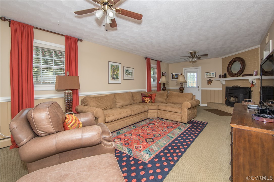 8802 Watlington Road Henrico, VA 23229 - Photo 21 of 36 Family Room with wood stove insert
